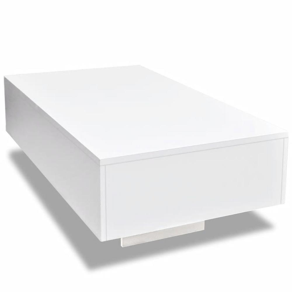 vidaXL Coffee Table High Gloss White, 244022. Picture 2
