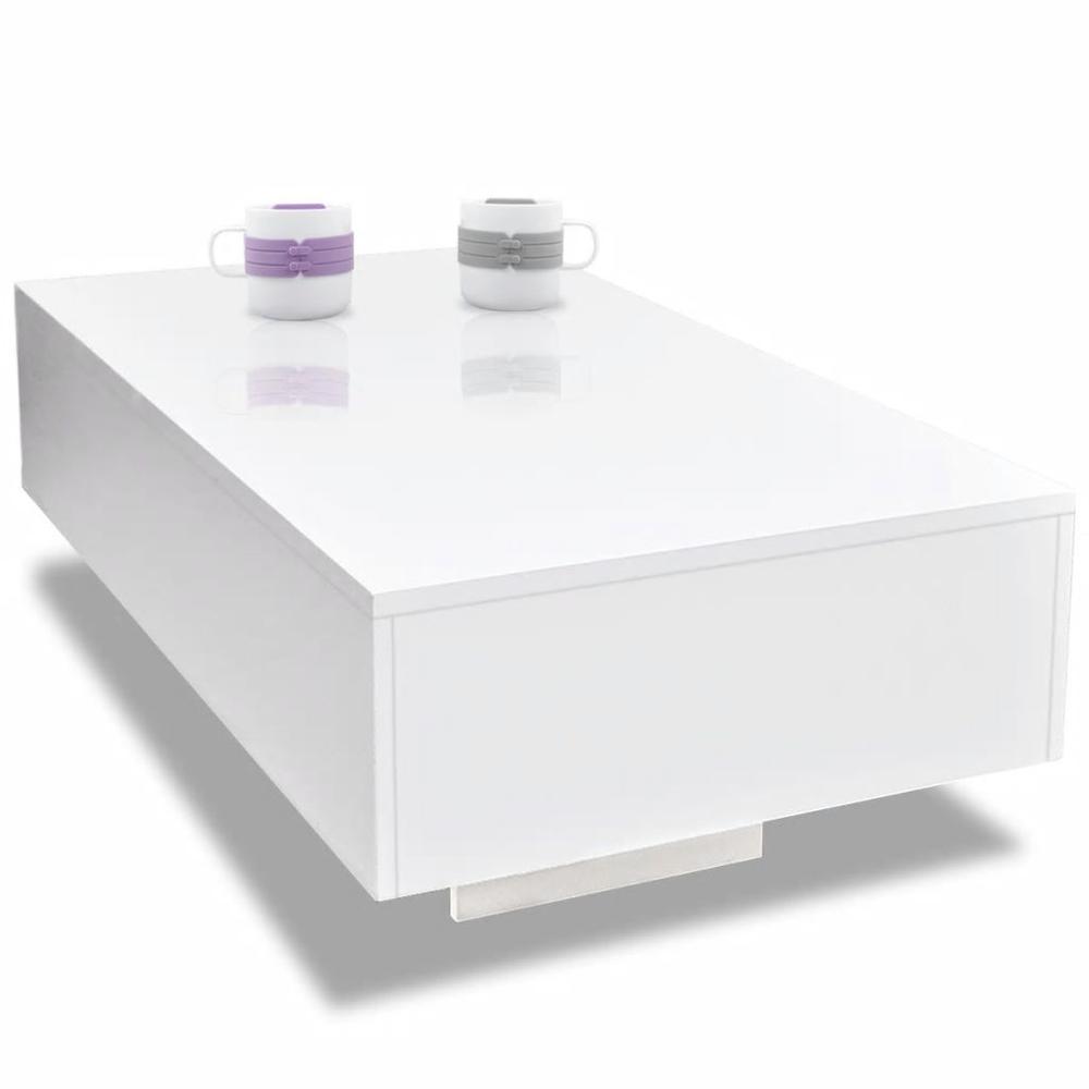 vidaXL Coffee Table High Gloss White, 244022. Picture 3