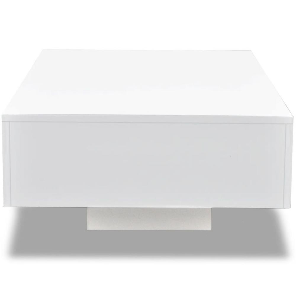 vidaXL Coffee Table High Gloss White, 244022. Picture 4