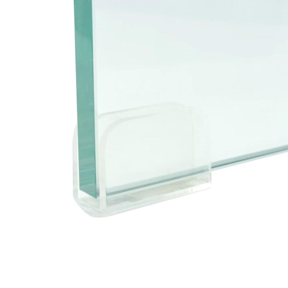 vidaXL TV Stand / Monitor Riser Glass Clear 47.2"x11.8"x5.1", 244133. Picture 4