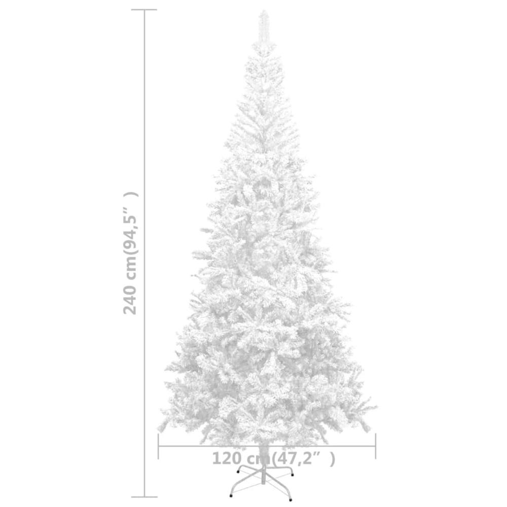 vidaXL Artificial Christmas Tree L 94.5" White, 244193. Picture 6