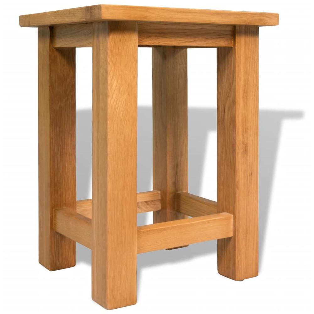 vidaXL End Table Solid Oak Wood 10.6"x9.4"x14.6", 244207. Picture 3