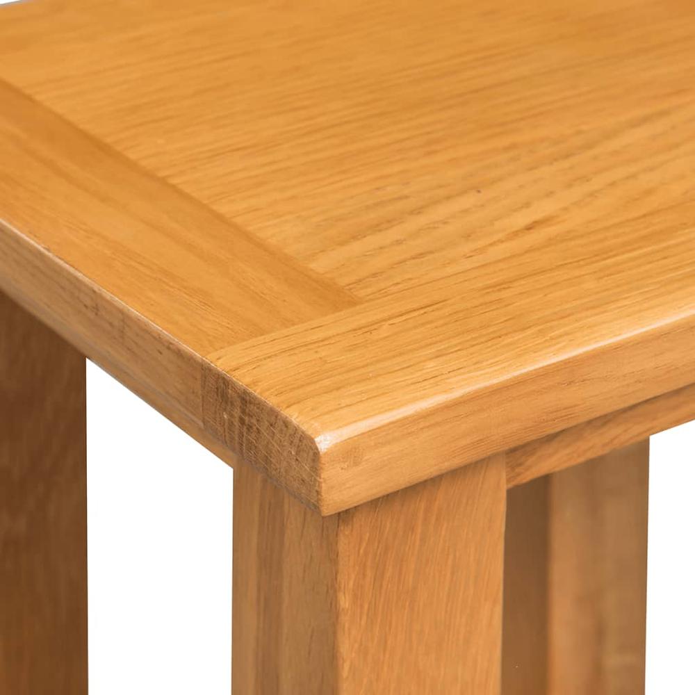 vidaXL End Table Solid Oak Wood 10.6"x9.4"x14.6", 244207. Picture 4