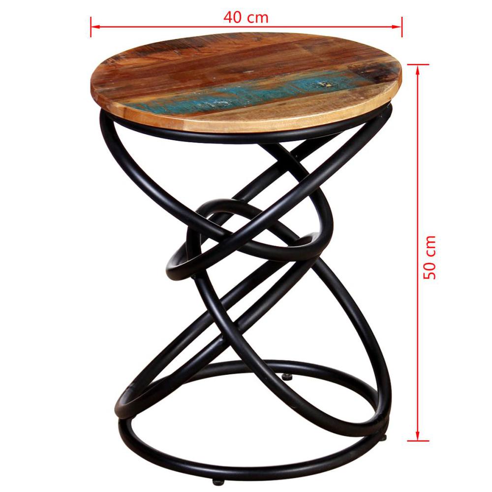 vidaXL End Table Solid Reclaimed Wood, 244231. Picture 7