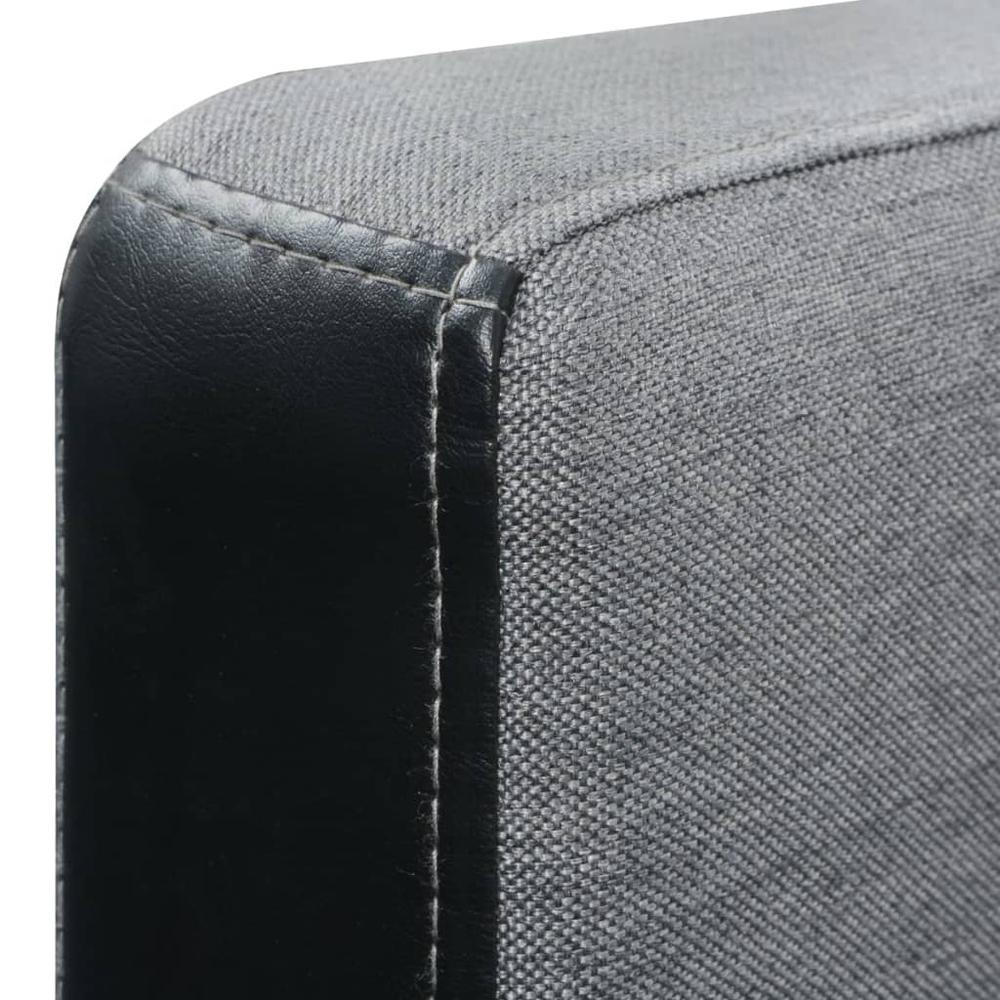 vidaXL L-shaped Sofa Bed Fabric Black and Gray, 244334. Picture 7