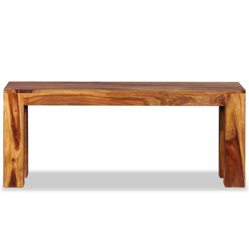 Bench Solid Sheesham Wood 43.3"x13.8"x17.7". Picture 5