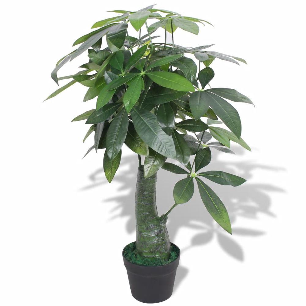 vidaXL Artificial Fortune Tree Plant with Pot 33.5" Green, 244448. Picture 1