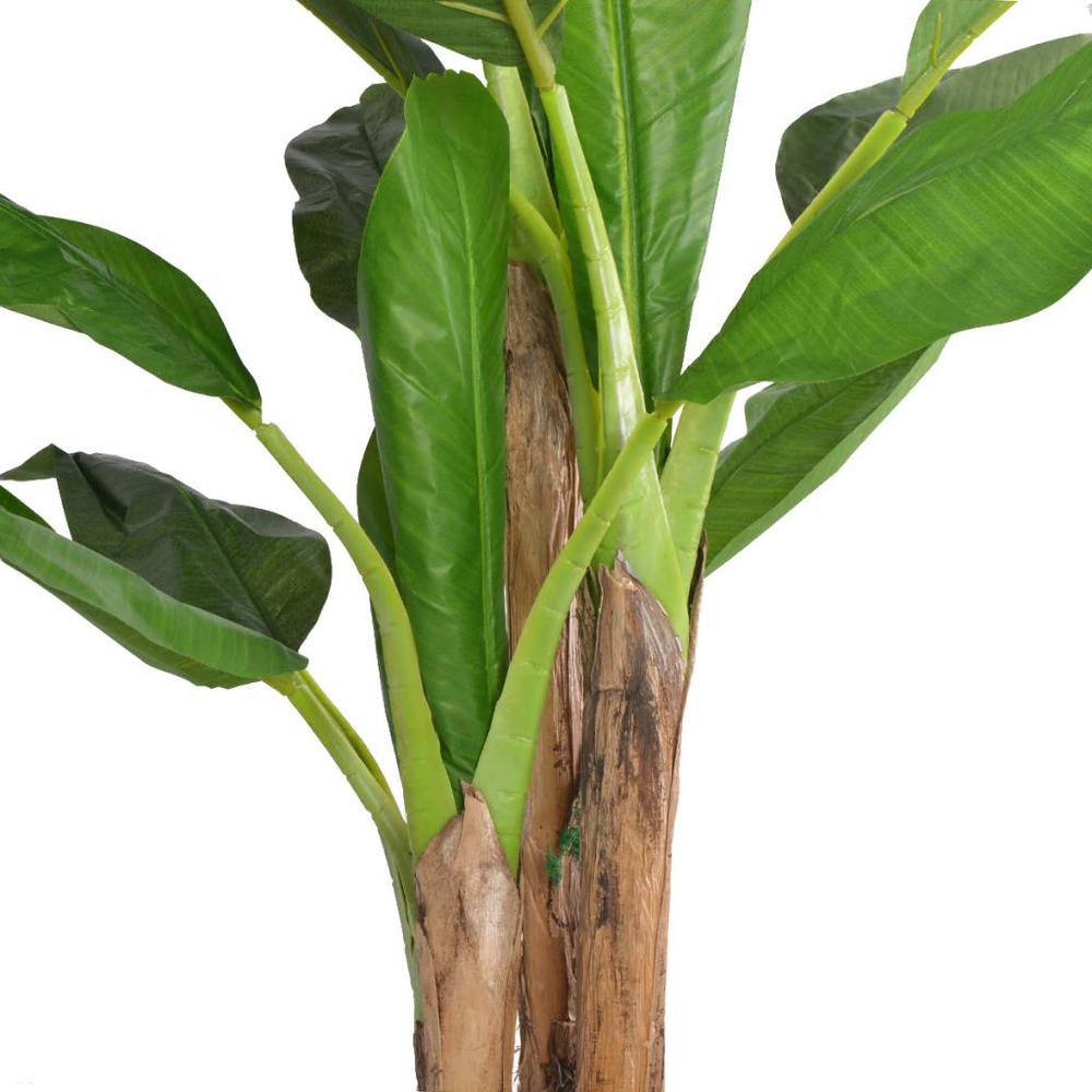 vidaXL Artificial Banana Tree Plant with Pot 68.9" Green, 244455. Picture 2