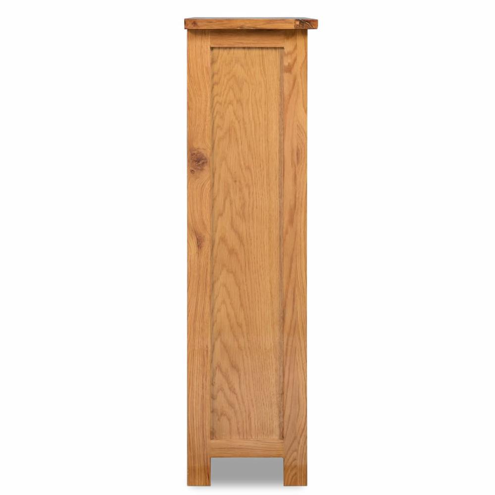 vidaXL 3-Tier Bookcase 27.6"x8.9"x32.3" Solid Oak Wood, 244468. Picture 3