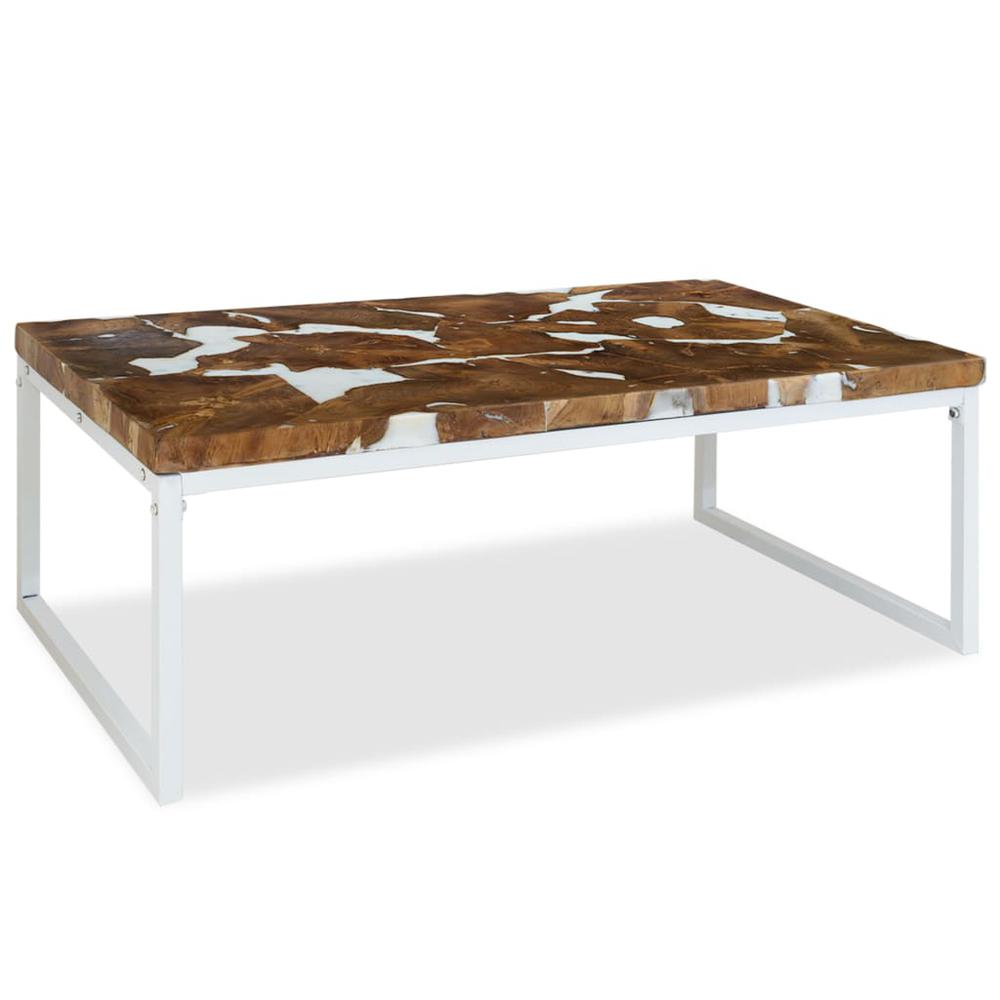 Coffee Table Teak Resin 43.3"x23.6"x15.7". Picture 2