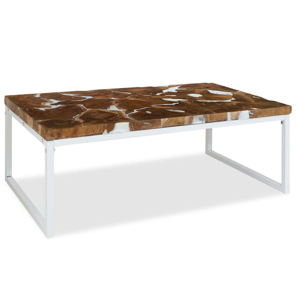 Coffee Table Teak Resin 43.3"x23.6"x15.7". Picture 4