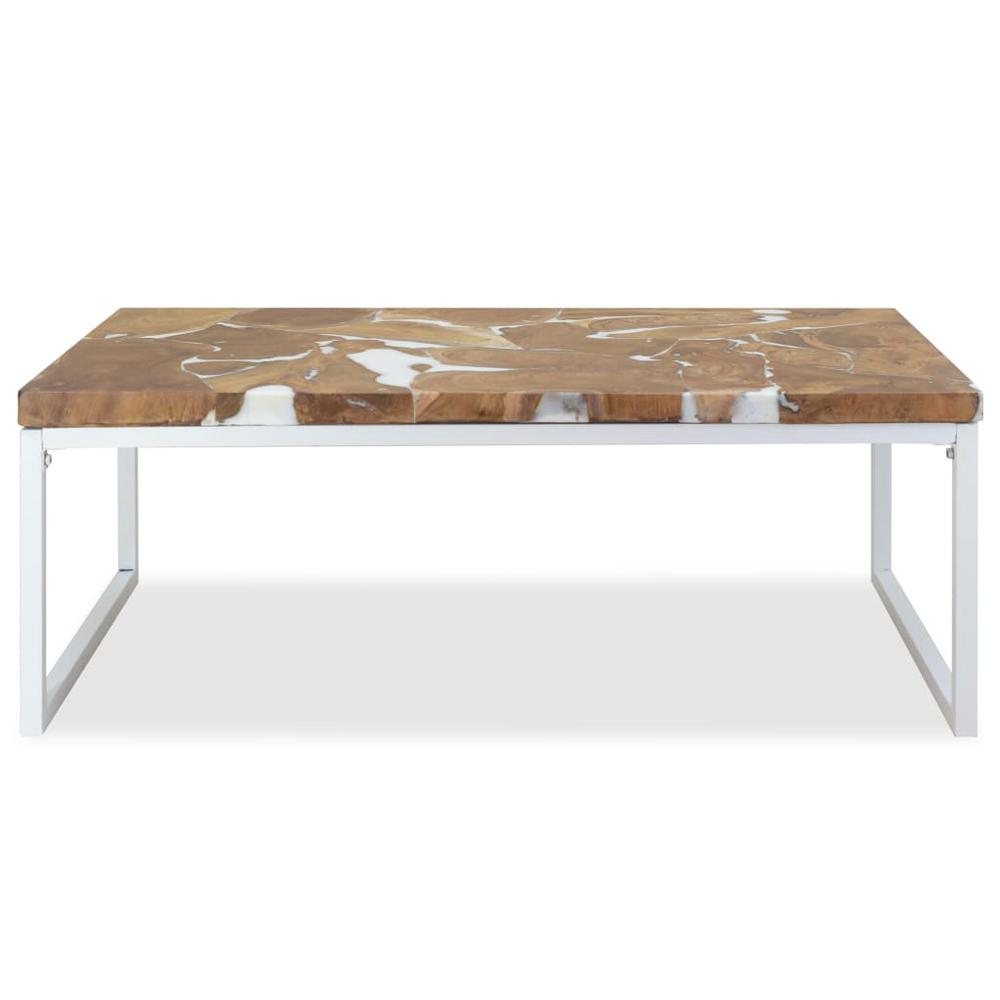 Coffee Table Teak Resin 43.3"x23.6"x15.7". Picture 5