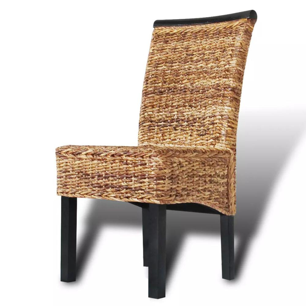 vidaXL Dining Chairs 4 pcs Abaca and Solid Mango Wood, 274198. Picture 5