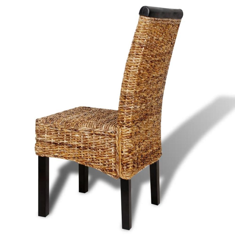 vidaXL Dining Chairs 4 pcs Abaca and Solid Mango Wood, 274198. Picture 7