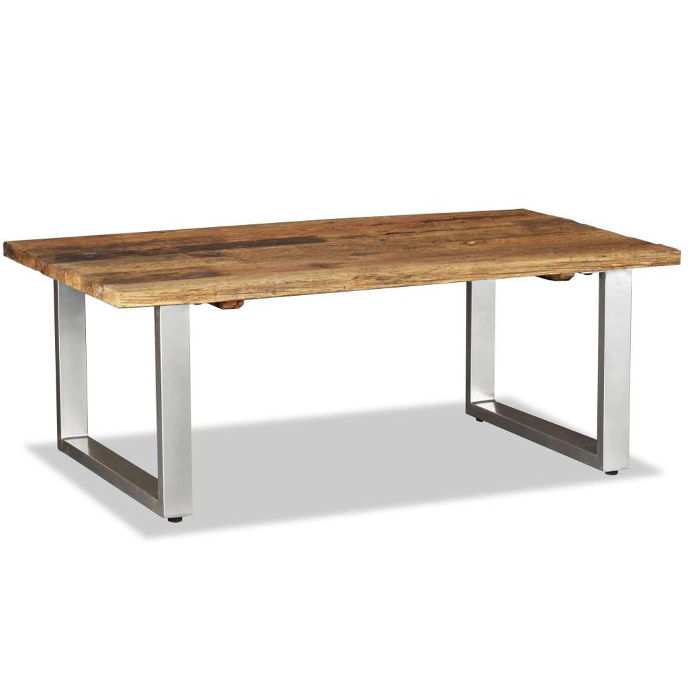 vidaXL Coffee Table Solid Reclaimed Wood 39.4"x23.6"x15", 244586. Picture 1