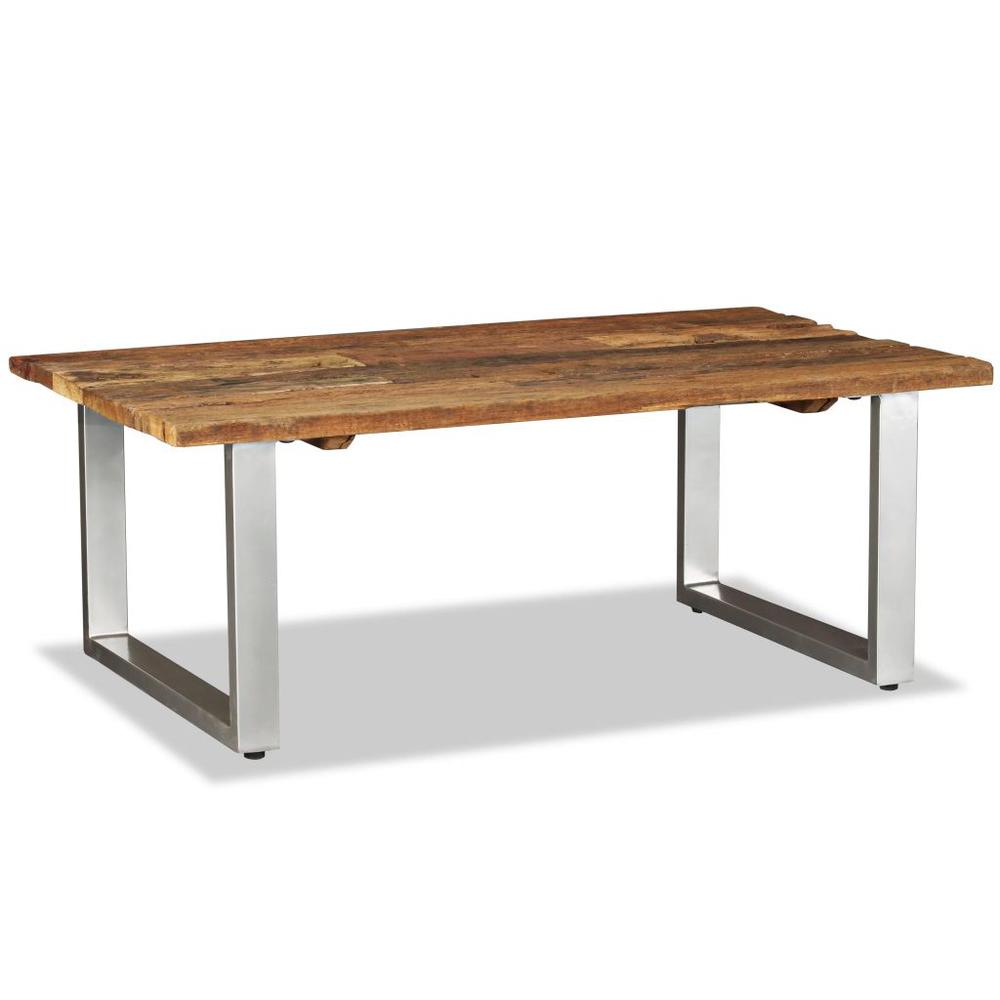 vidaXL Coffee Table Solid Reclaimed Wood 39.4"x23.6"x15", 244586. Picture 4