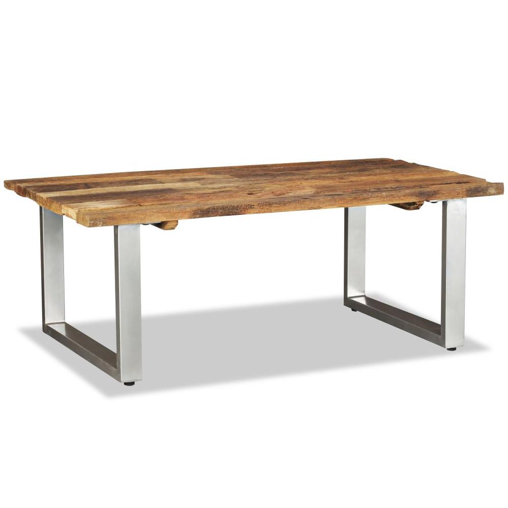 vidaXL Coffee Table Solid Reclaimed Wood 39.4"x23.6"x15", 244586. Picture 6