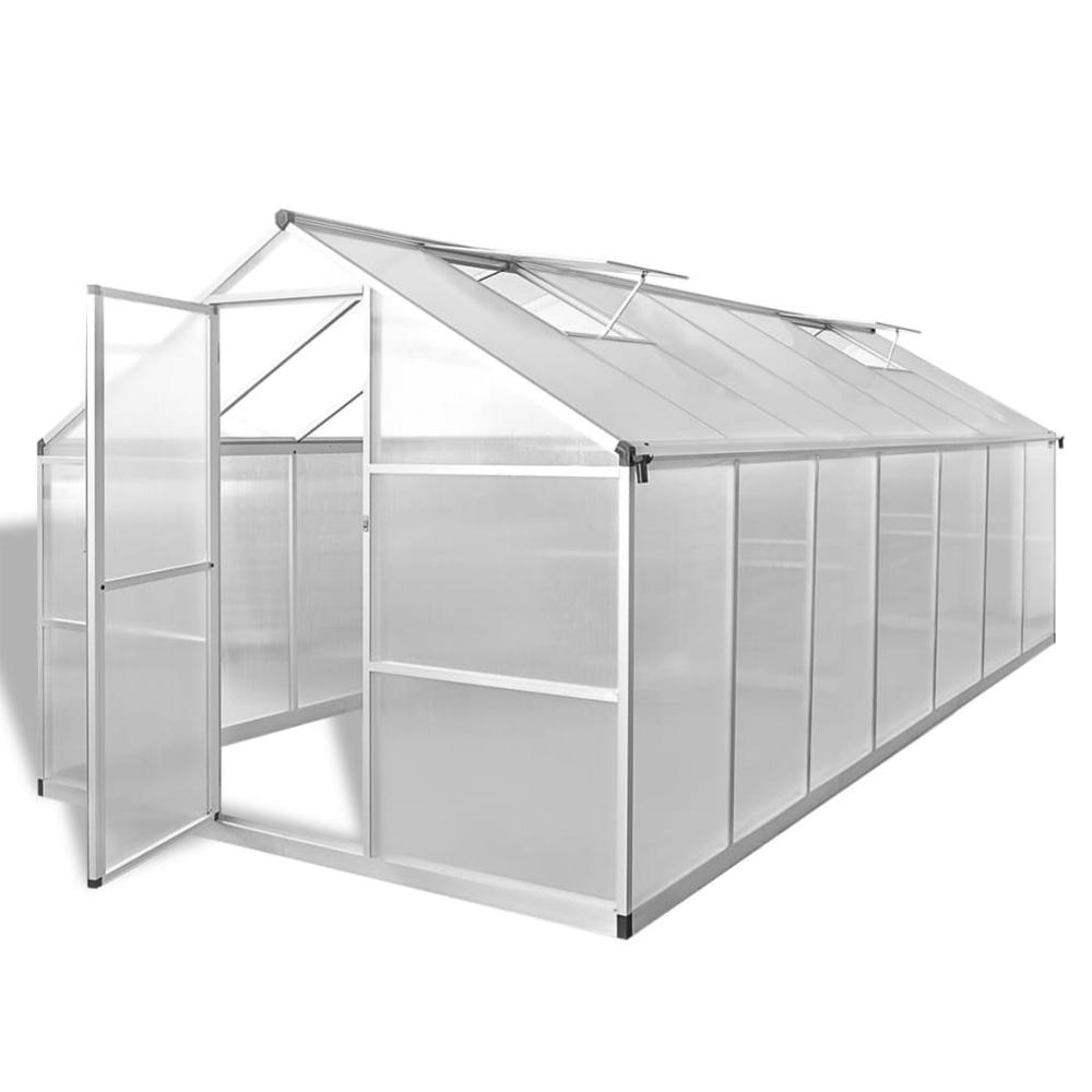 vidaXL Greenhouse Reinforced Aluminium 113.34ftÂ², 43556. Picture 1