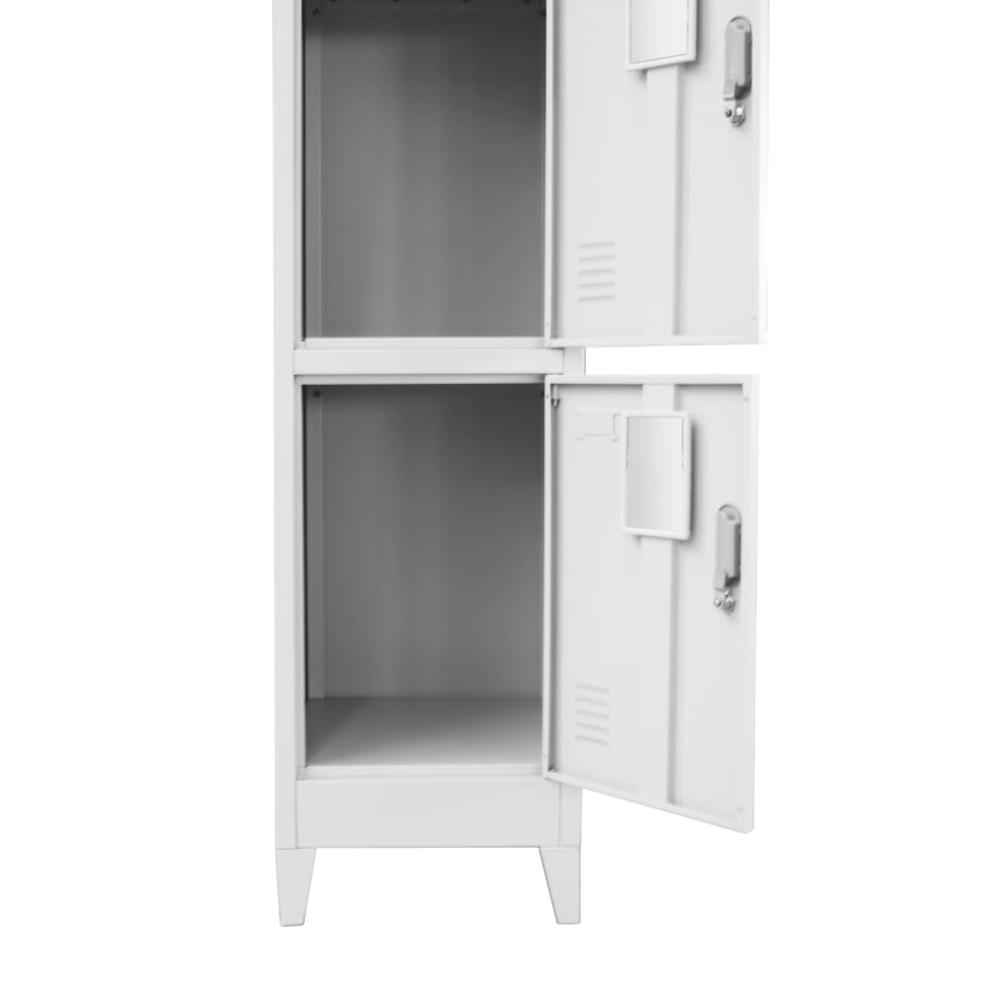 vidaXL Locker Cabinet with 3 Compartments 15"x17.7"x70.9", 244474. Picture 4