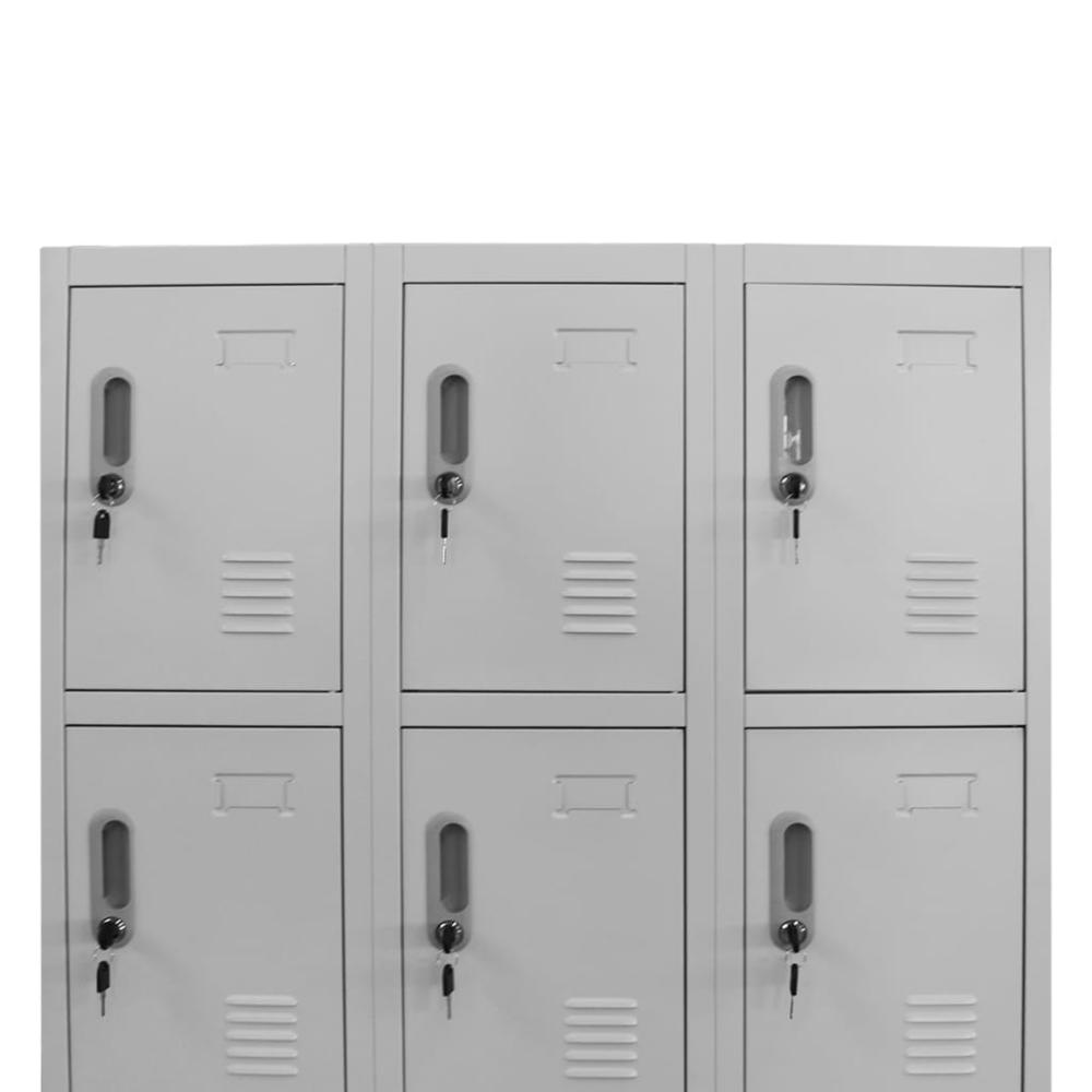 vidaXL Locker Cabinet with 12 Compartments 35.4"x17.7"x70.9", 244476. Picture 4