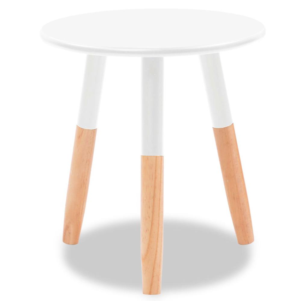 vidaXL Side Table Set 2 Pieces Solid Pinewood White, 244734. Picture 6
