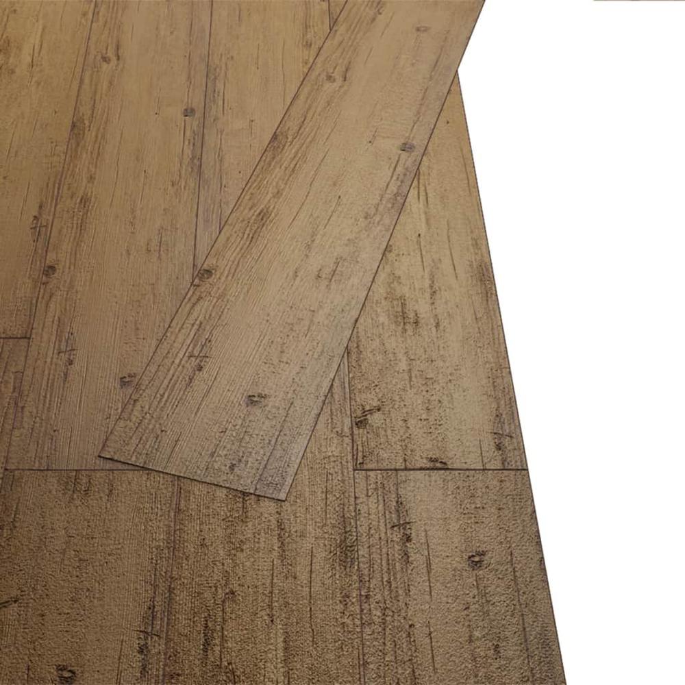 vidaXL Self-adhesive PVC Flooring Planks 54 ftÂ² 0.08" Walnut Brown, 245170. Picture 7