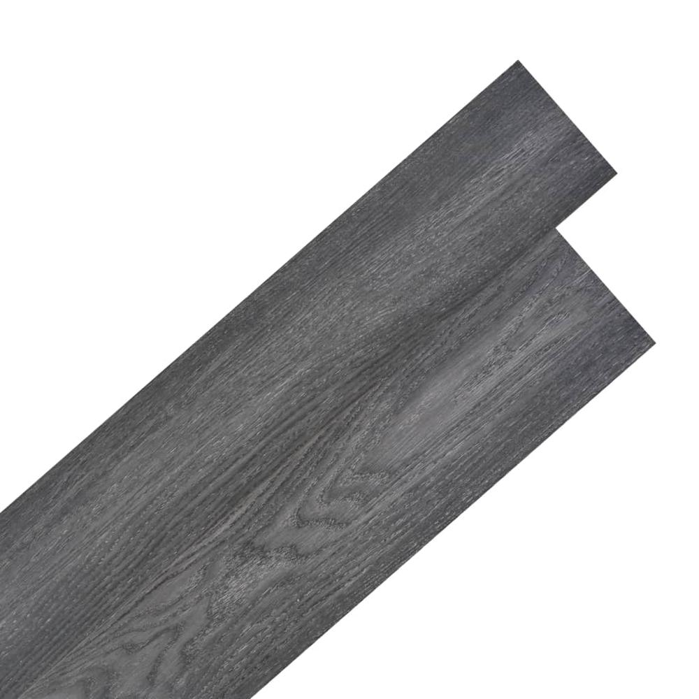 vidaXL Self-adhesive PVC Flooring Planks 54 ftÂ² 0.08" Black and White, 245175. Picture 1
