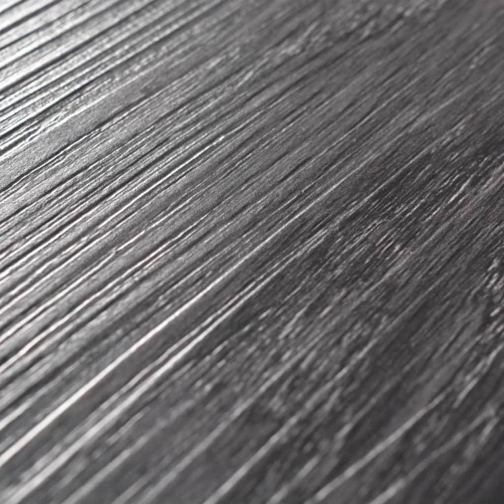 vidaXL Self-adhesive PVC Flooring Planks 54 ftÂ² 0.08" Black and White, 245175. Picture 3