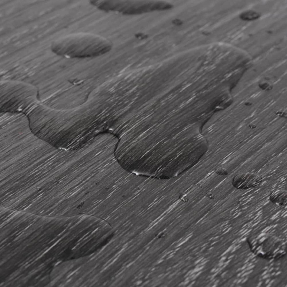 vidaXL Self-adhesive PVC Flooring Planks 54 ftÂ² 0.08" Black and White, 245175. Picture 5