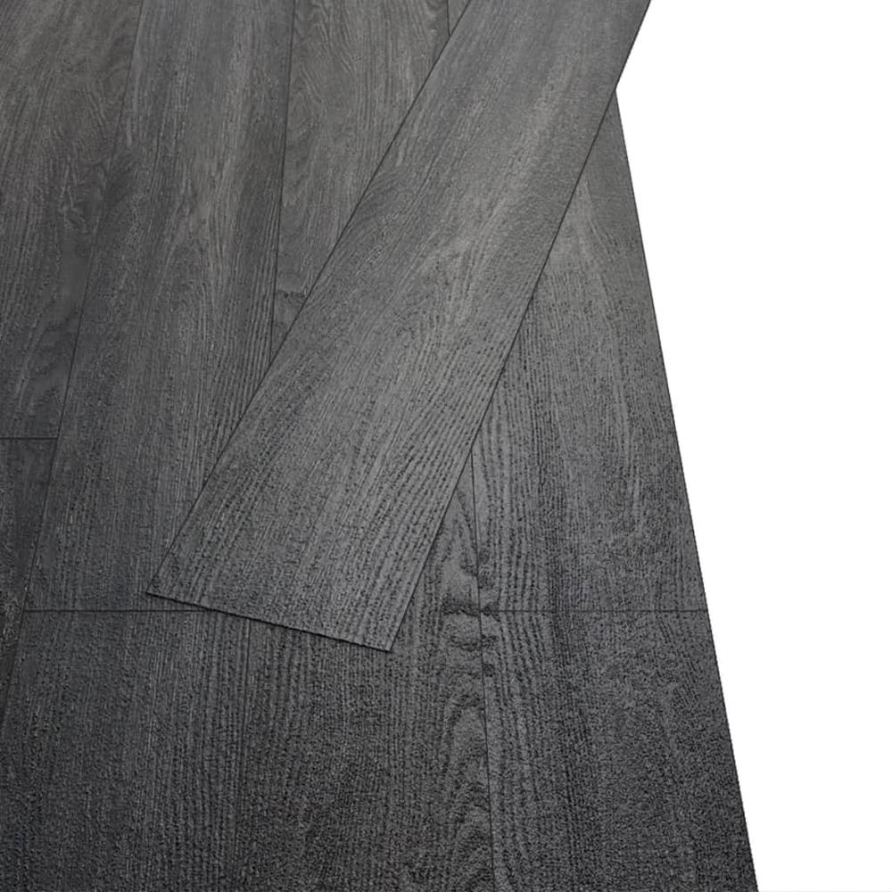 vidaXL Self-adhesive PVC Flooring Planks 54 ftÂ² 0.08" Black and White, 245175. Picture 7