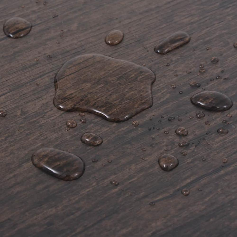 vidaXL Self-adhesive PVC Flooring Planks 54 ftÂ² 0.08" Dark Brown, 245177. Picture 7