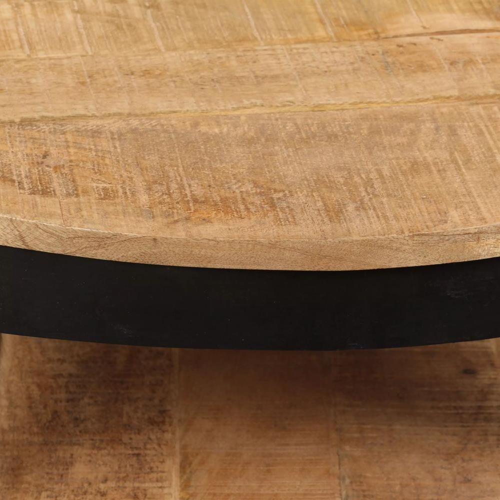 vidaXL Coffee Table Solid Rough Mango Wood 25.6"x12.6", 244675. Picture 2