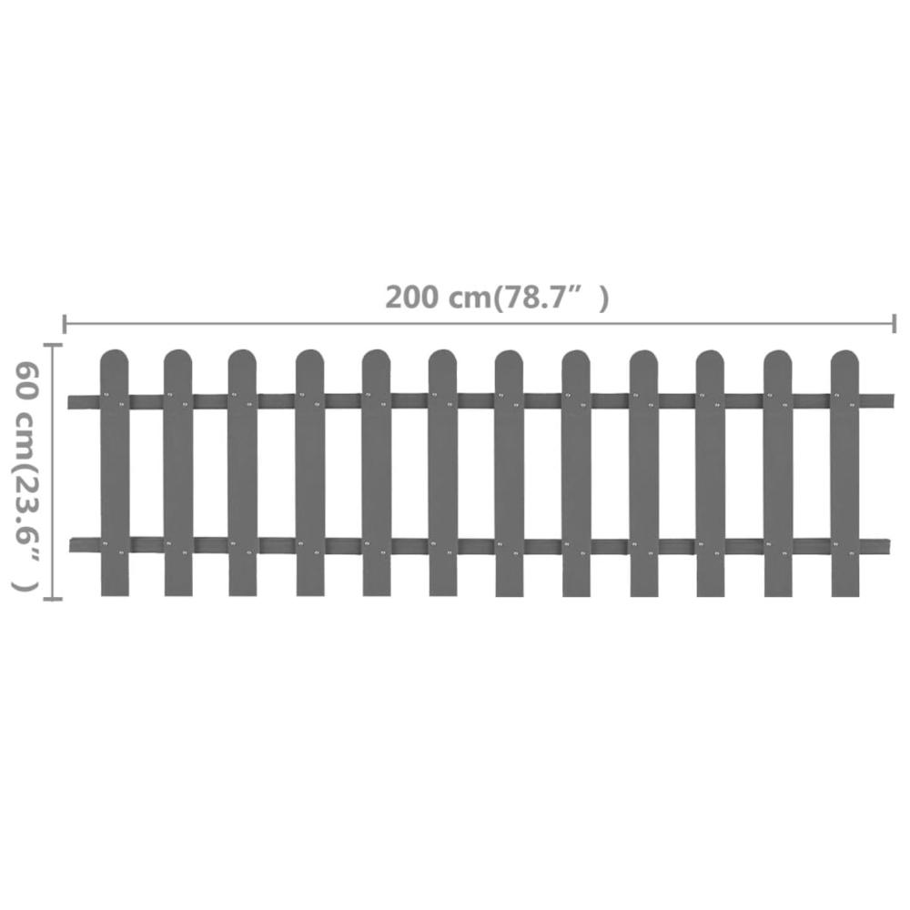 vidaXL Picket Fence WPC 78.7"x23.6", 42818. Picture 5