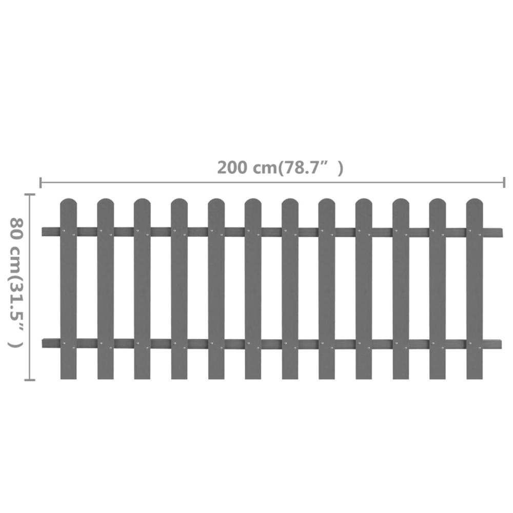 vidaXL Picket Fence WPC 78.7"x31.5", 42819. Picture 5