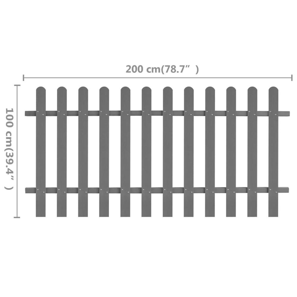 vidaXL Picket Fence WPC 78.7"x39.4", 42820. Picture 5