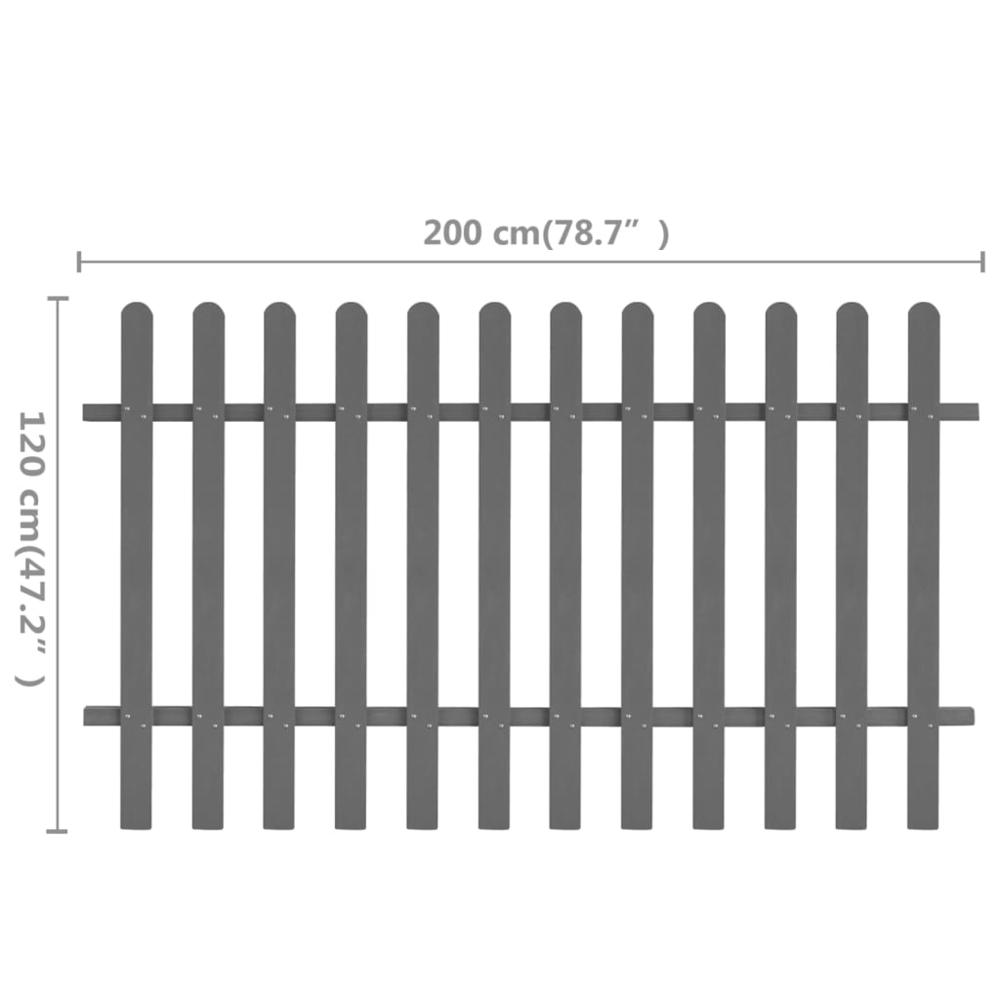 vidaXL Picket Fence WPC 78.7"x47.2", 42821. Picture 5