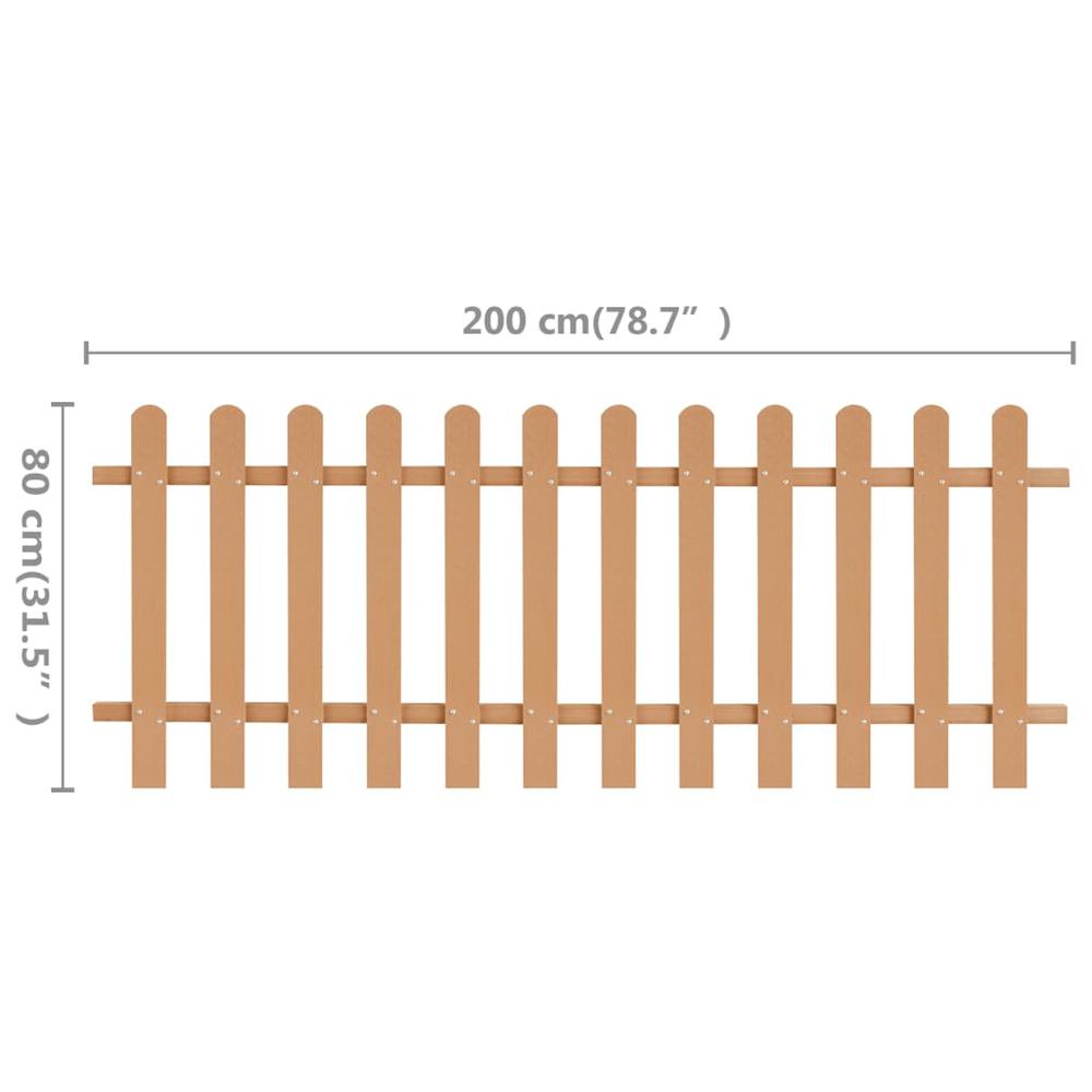 vidaXL Picket Fence WPC 78.7"x31.5", 42823. Picture 5