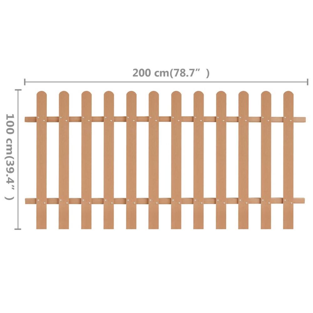 vidaXL Picket Fence WPC 78.7"x39.4", 42824. Picture 5