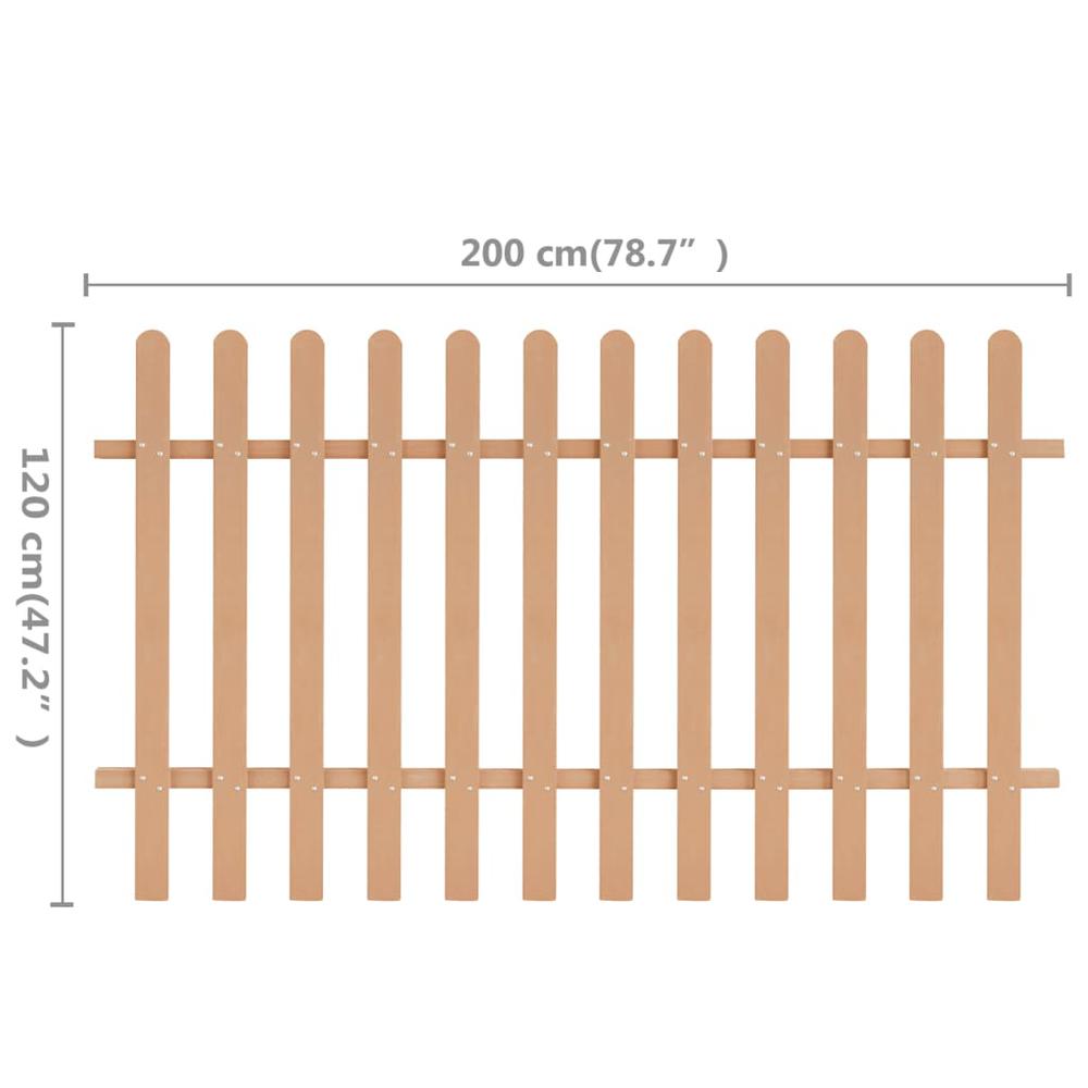 vidaXL Picket Fence WPC 78.7"x47.2", 42825. Picture 5