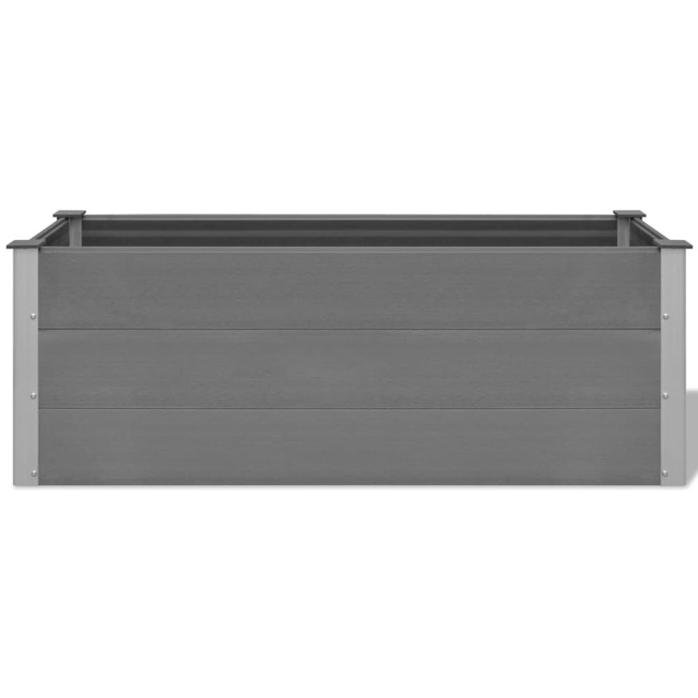 Garden Raised Bed WPC 59.1" x 19.7" x 21.3" Gray. Picture 3