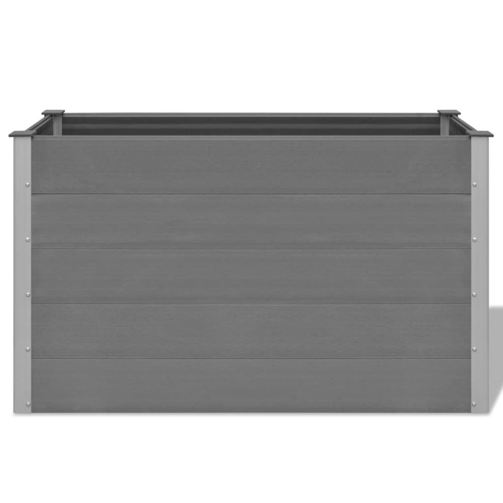 Garden Raised Bed WPC 59.1"x19.7"x35.8" Gray. Picture 3