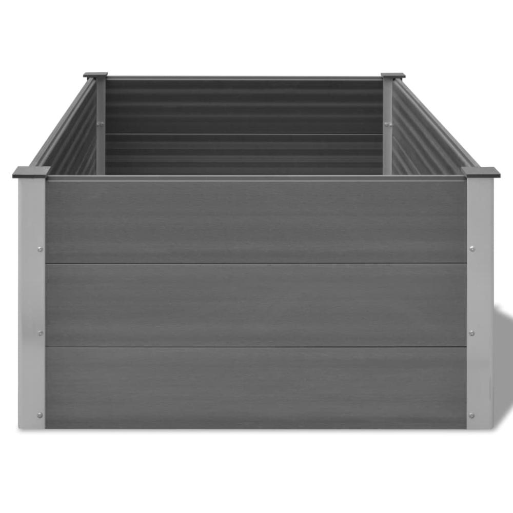 Garden Raised Bed WPC 59.1"x39.4"x21.3" Gray. Picture 4