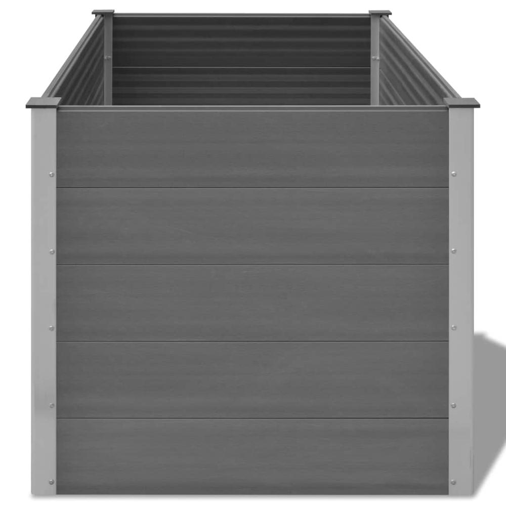 Garden Raised Bed WPC 59.1"x39.4"x35.8" Gray. Picture 4