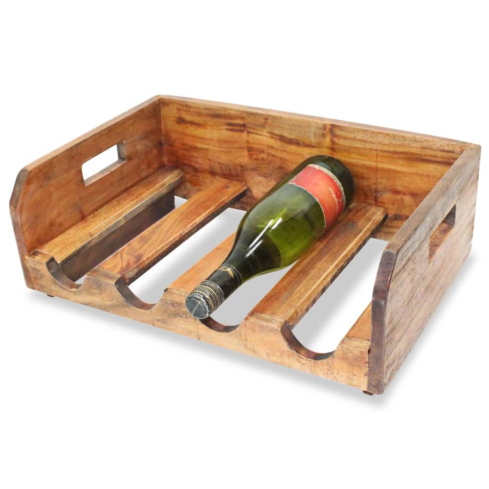 vidaXL Wine Racks 4 pcs for 16 Bottles Solid Reclaimed Wood, 244491. Picture 2
