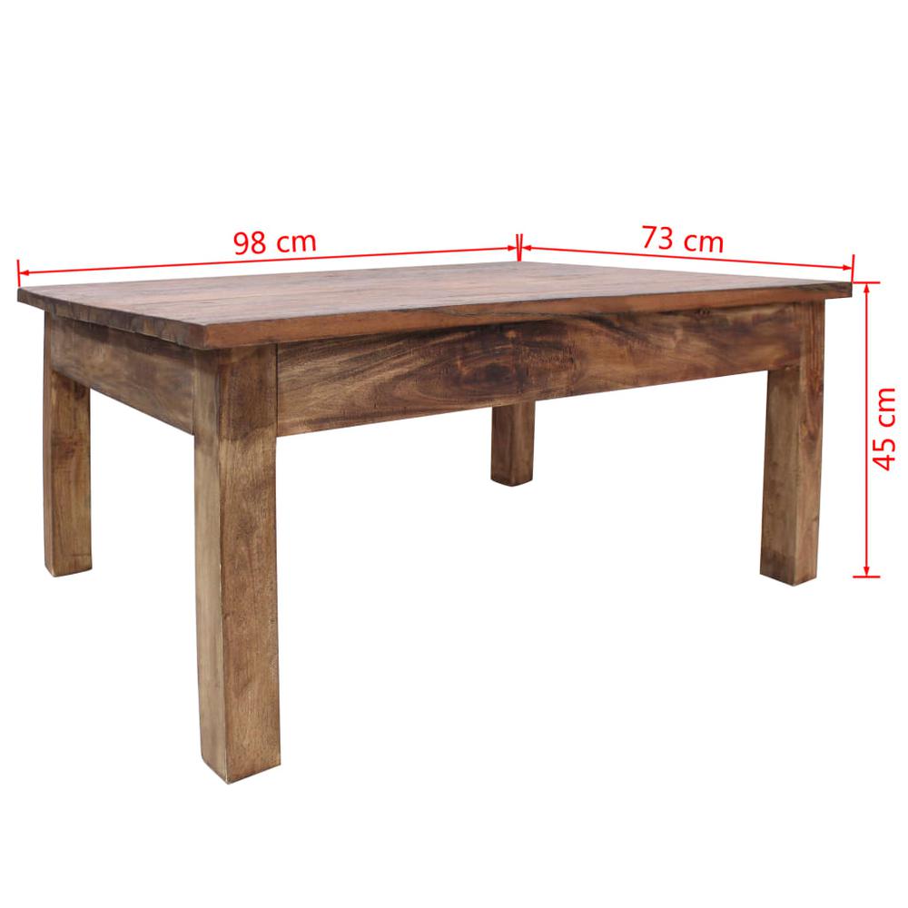 vidaXL Coffee Table Solid Reclaimed Wood 38.6"x28.7"x17.7", 244493. Picture 7