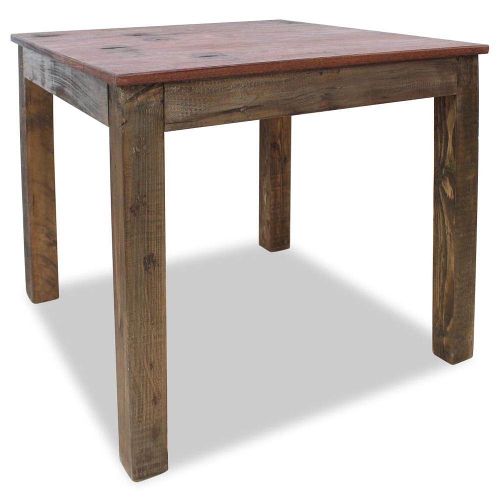 vidaXL Dining Table Solid Reclaimed Wood 32.3"x31.5"x29.9", 244495. Picture 2