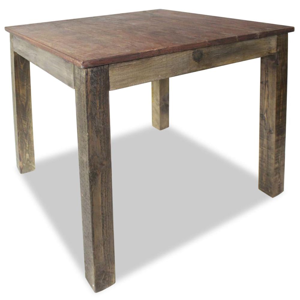 vidaXL Dining Table Solid Reclaimed Wood 32.3"x31.5"x29.9", 244495. Picture 3