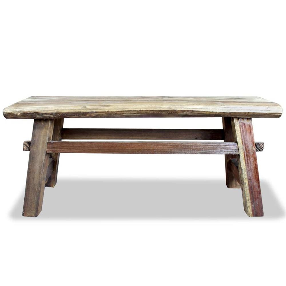 vidaXL Bench Solid Reclaimed Wood 39.4"x11"x16.9", 244497. Picture 2