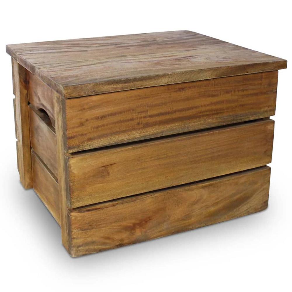 vidaXL Storage Crate Set 2 Pieces Solid Reclaimed Wood, 244498. Picture 3