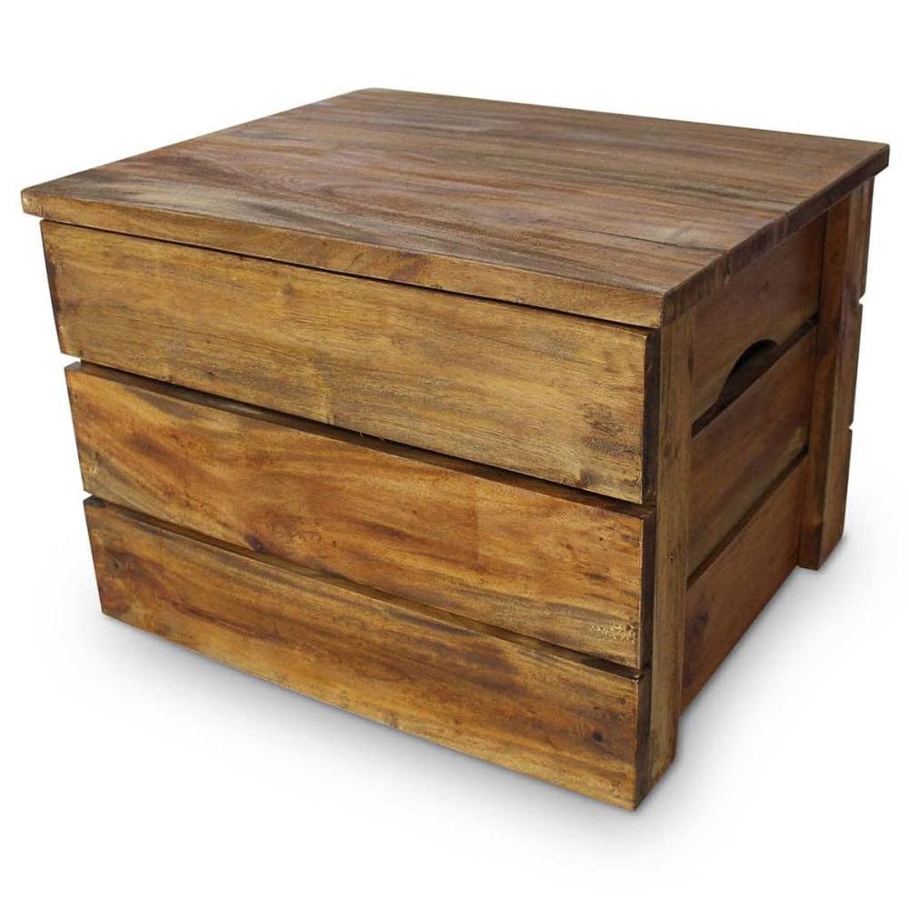 vidaXL Storage Crate Set 2 Pieces Solid Reclaimed Wood, 244498. Picture 4
